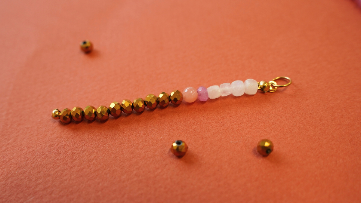 Orecchini pendenti con pietre preziose : Tappa 6