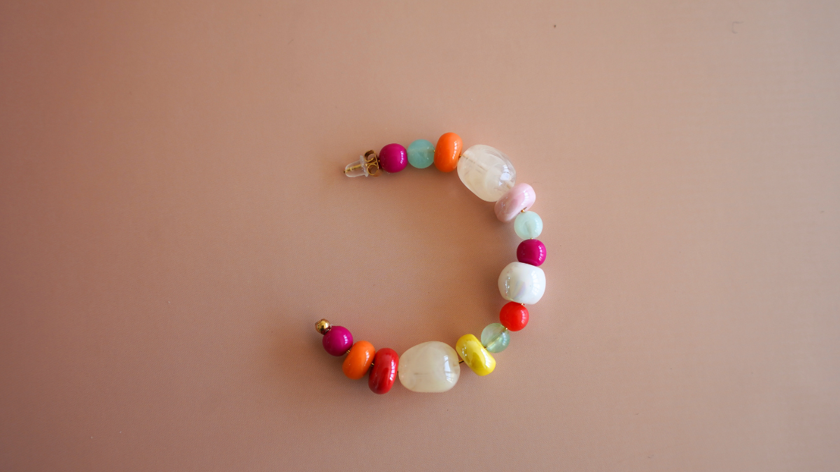 Orecchini con mix di perle colorate : Tappa 7 Orecchini con mix di perle colorate : Tappa 7