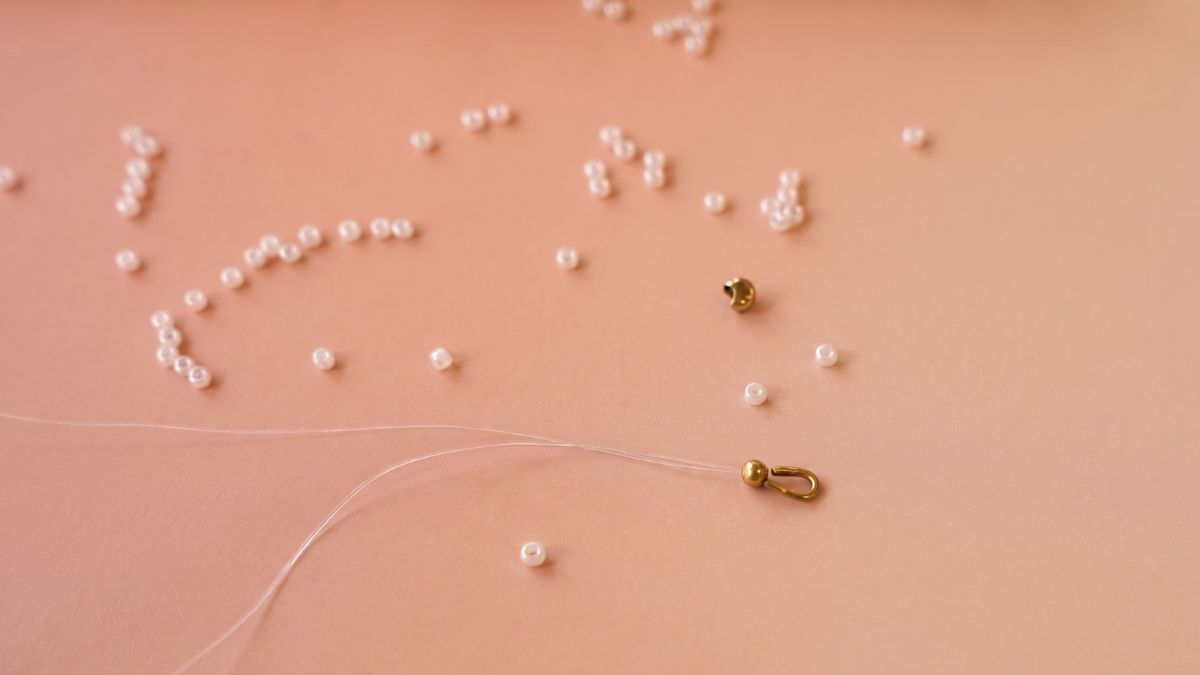 Collana lunga di perle Miyuki e perle d'acqua dolce : Tappa 1