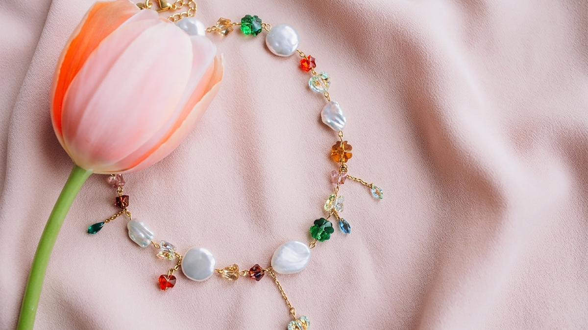 Schema Collana di cristalli e perle PureCrystal