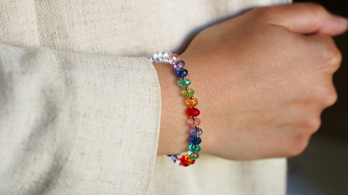 Schema Bracciale in cristallo Swarovski multicolore