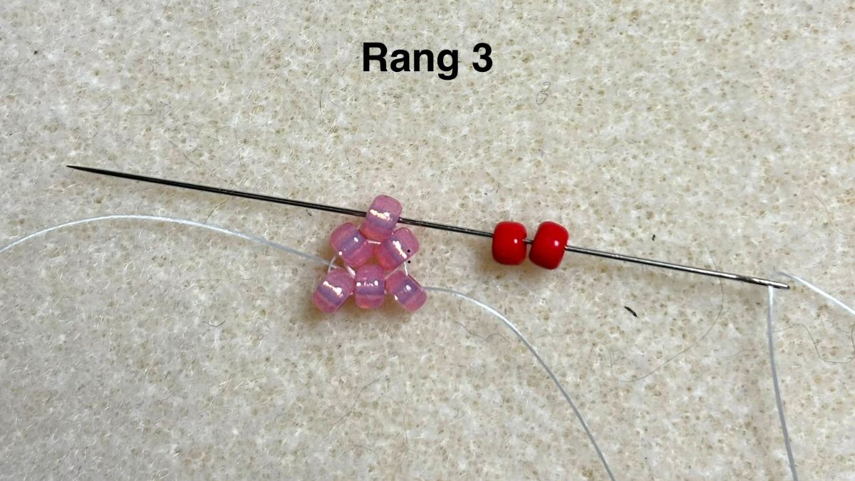 Tessitura di frese 3D in peyote circolare : Tappa 3