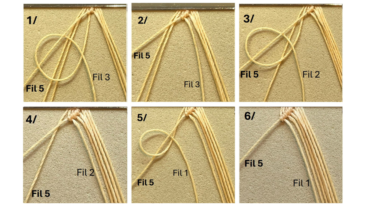 Braccialetto in micro-macramè con ciondoli : Tappa 3 Braccialetto in micro-macramè con ciondoli : Tappa 3