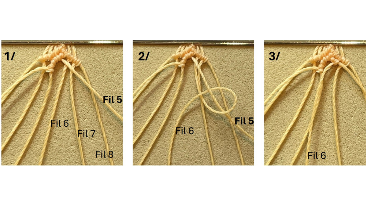 Braccialetto in micro-macramè con ciondoli : Tappa 7 Braccialetto in micro-macramè con ciondoli : Tappa 7