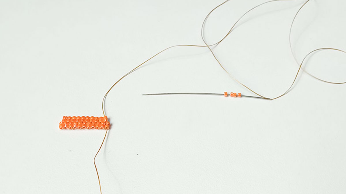 Orecchini con doppio punto brick : Tappa 8