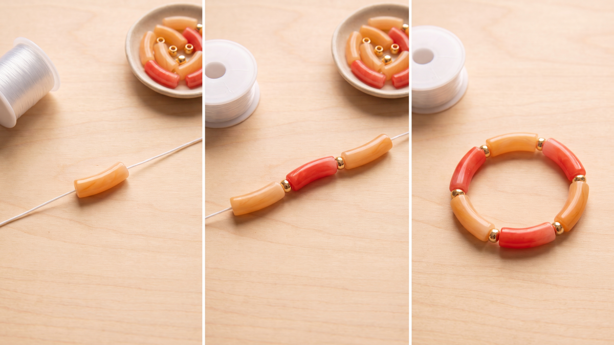 Braccialetti elastici estivi : Tappa 1