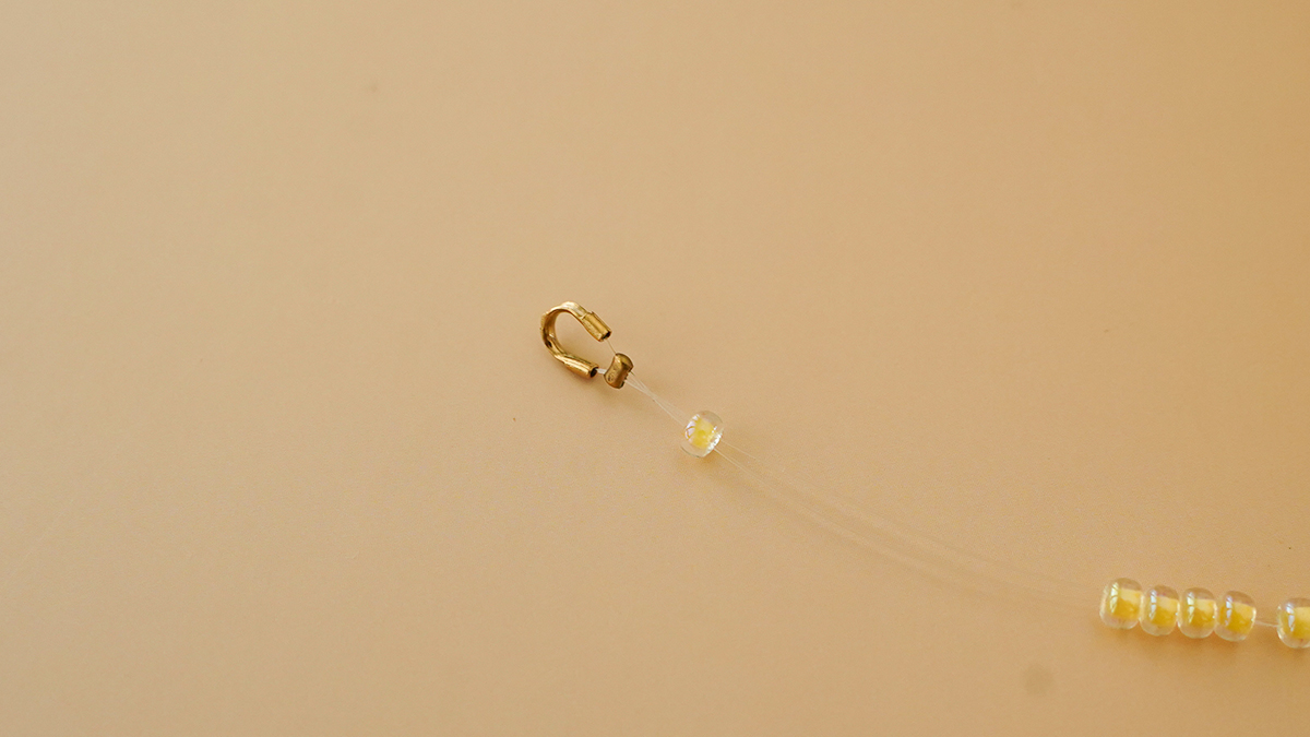 Collana con perline Miyuki e perle d'acqua dolce — Tutorial facile per creare gioielli fai da te : Tappa 1