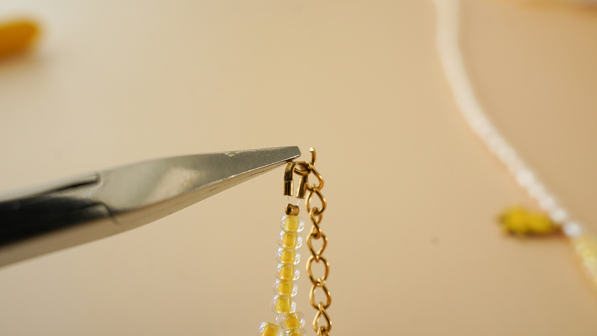 Collana con perline Miyuki e perle d'acqua dolce — Tutorial facile per creare gioielli fai da te : Tappa 6
