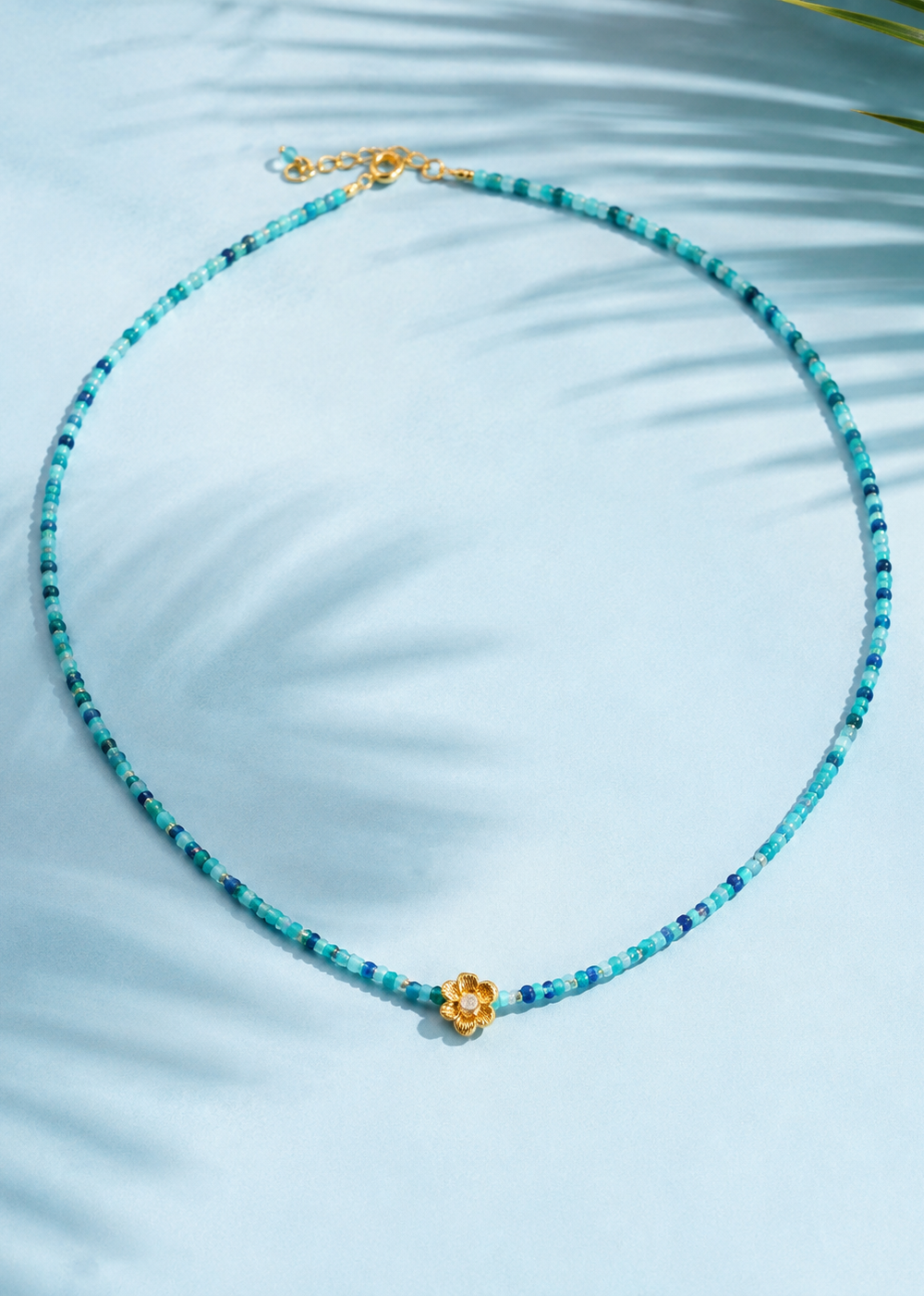 Collana con perline Miyuki turchesi