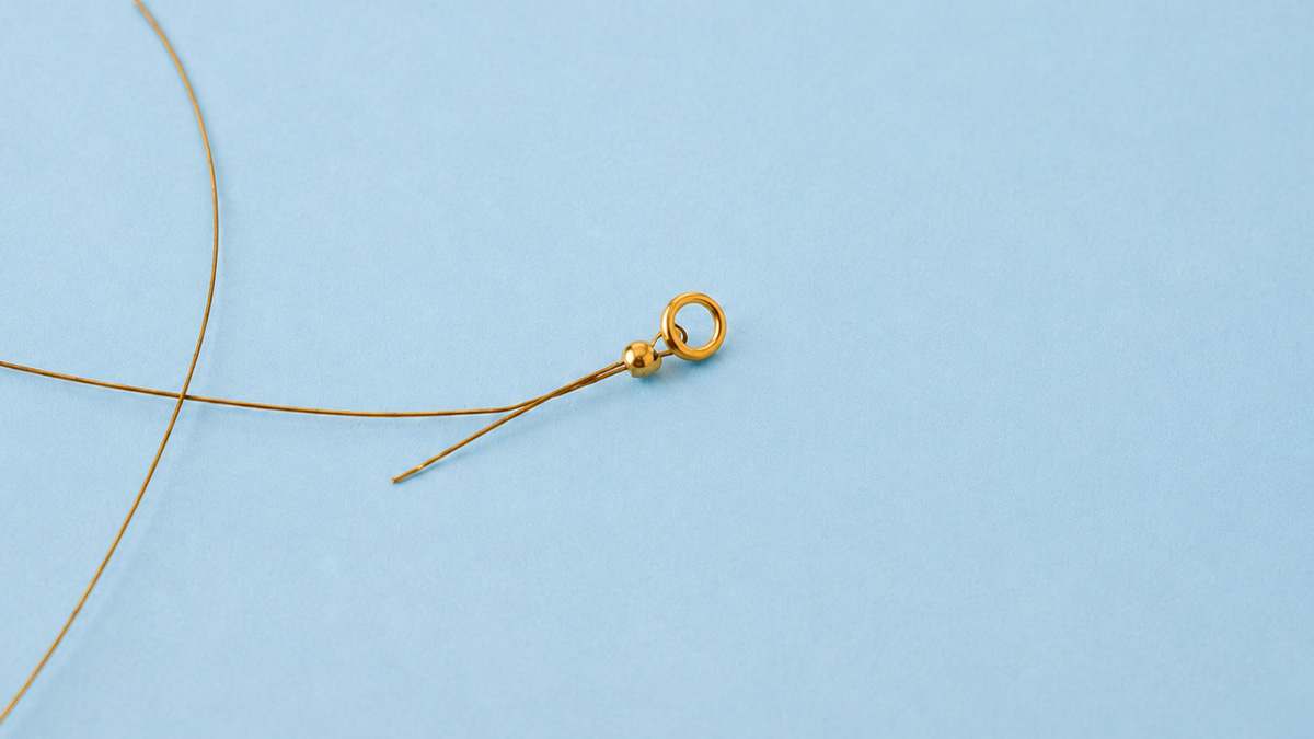 Collana con perline Miyuki turchesi : Tappa 1
