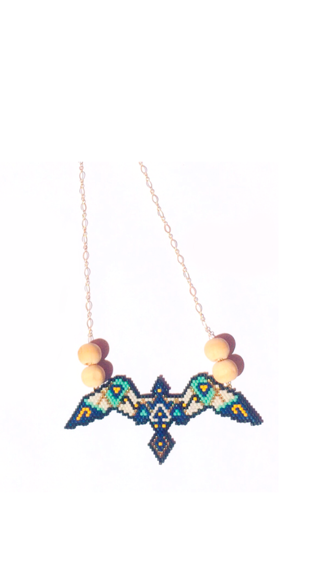 Schema Collana mattoni uccello punto tessitura stile dei nativi americani Schema Collana mattoni uccello punto tessitura stile dei nativi americani