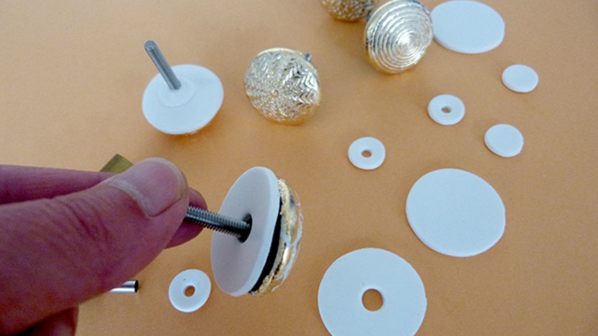 Maniglie delle porte argilla polimerica gioielli Cernit e mandala stencil : Tappa 6