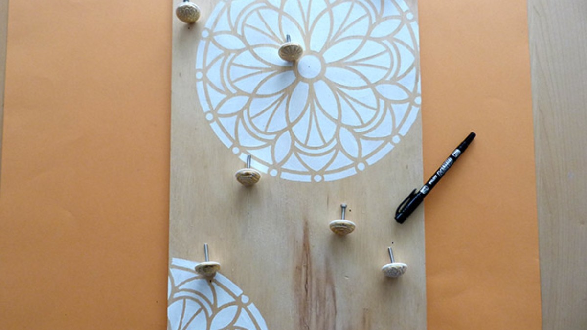 Maniglie delle porte argilla polimerica gioielli Cernit e mandala stencil : Tappa 9