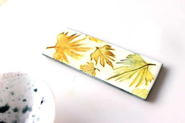 Segnalibro Brusho su Fimo : Tappa 8 Segnalibro Brusho su Fimo : Tappa 8