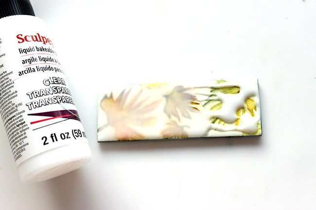 Segnalibro Brusho su Fimo : Tappa 9 Segnalibro Brusho su Fimo : Tappa 9