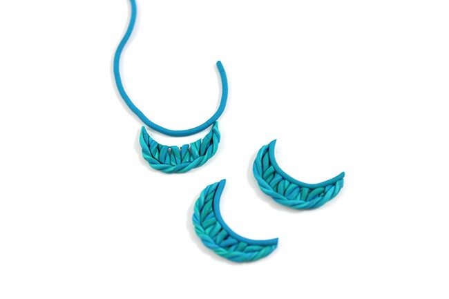 Orecchini in finta lana Fimo lavorati all'uncinetto : Tappa 11