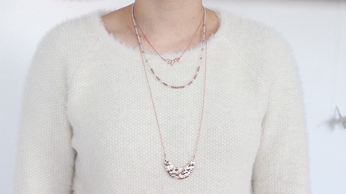 Schema Impilabile collane d'oro rosa e ematite Amazzonite Schema Impilabile collane d'oro rosa e ematite Amazzonite