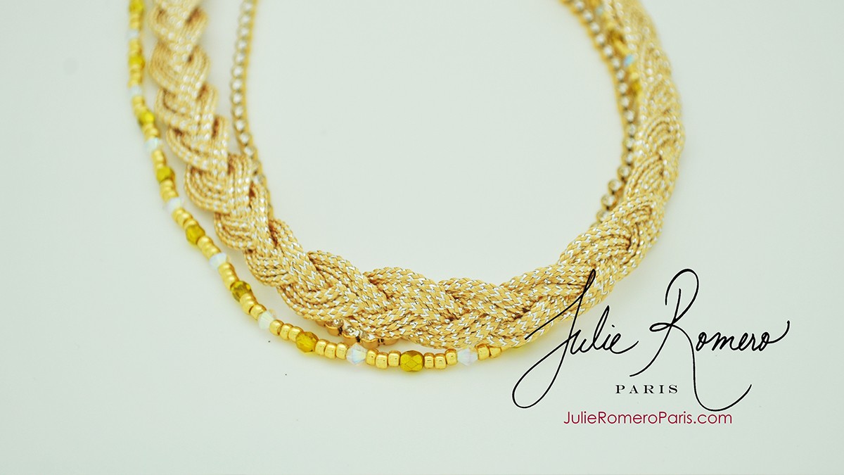 Schema Headband rocailles Toho e catena strass PureCrystal