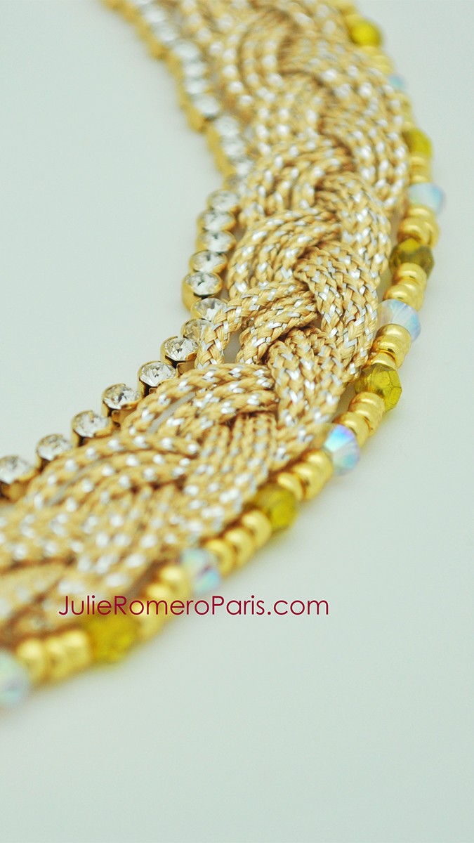 Schema Headband rocailles Toho e catena strass PureCrystal