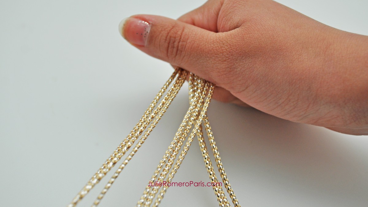 Headband rocailles Toho e catena strass PureCrystal : Tappa 3