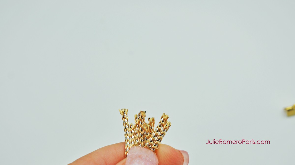 Headband rocailles Toho e catena strass PureCrystal : Tappa 4