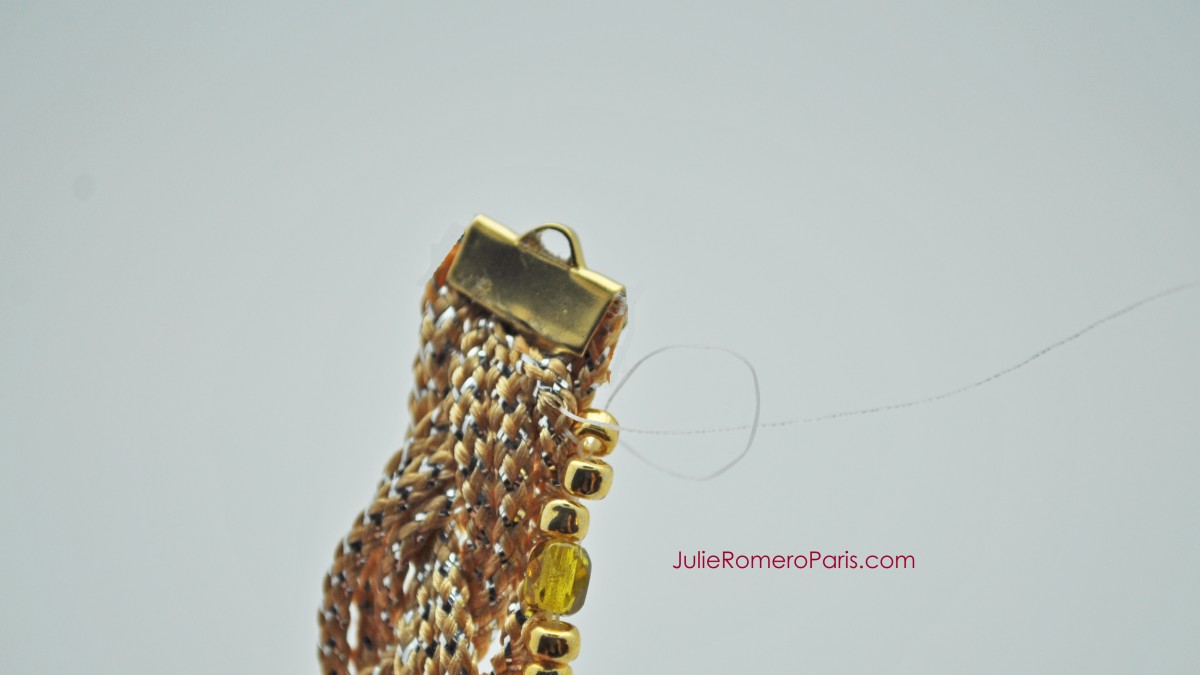 Headband rocailles Toho e catena strass PureCrystal : Tappa 11