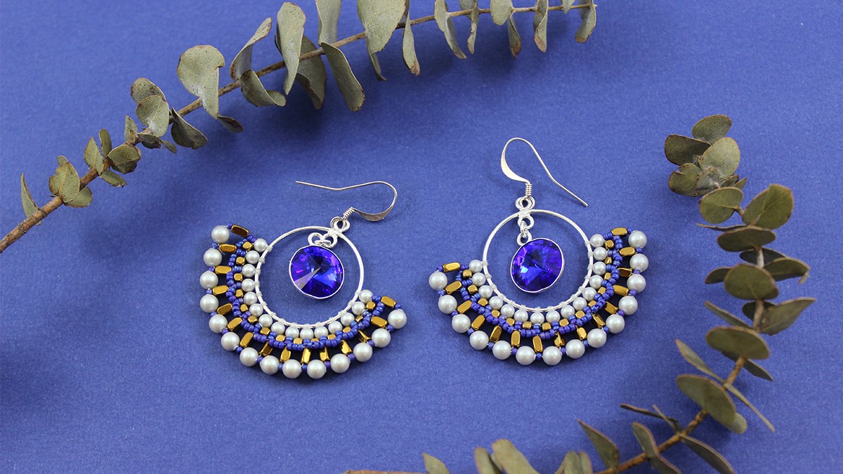 perle creoli tessuti di PureCrystal mini ematite