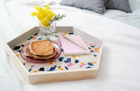 Creazione di un piano in terrazzo con la resina Pebeo : Tappa 9