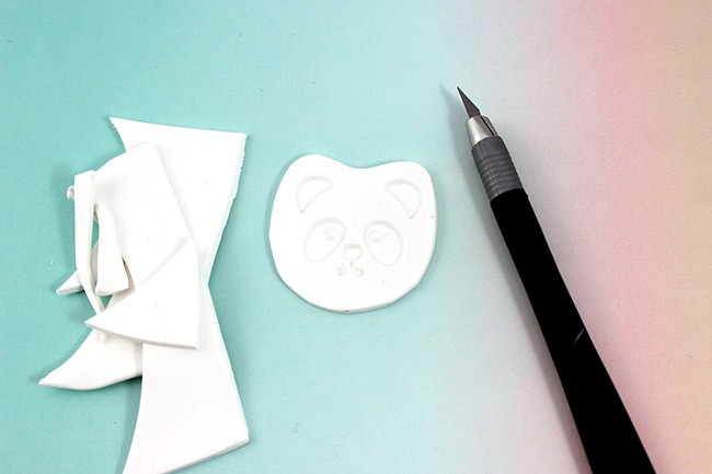 Spilla Panda in argilla Fimo e Sculpey liquido : Tappa 3