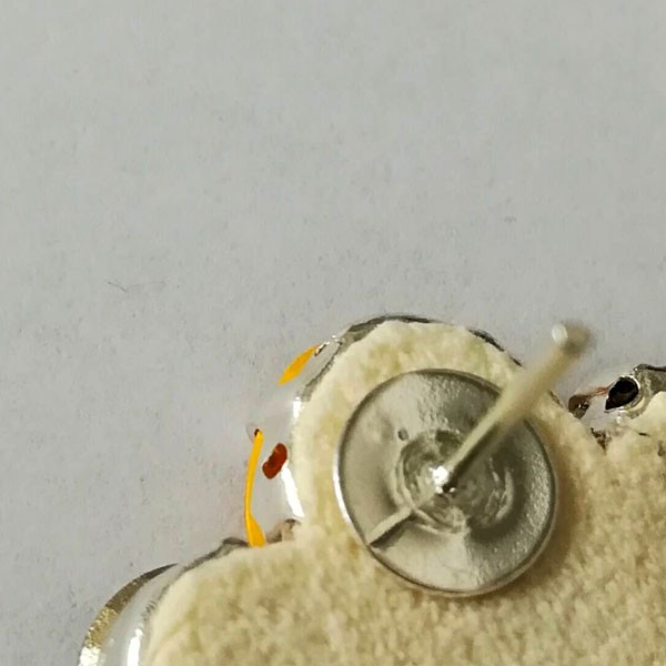 Orecchini cabochon PureCrystal blu maestoso, ranuncolo e lime : Tappa 17 Orecchini cabochon PureCrystal blu maestoso, ranuncolo e lime : Tappa 17