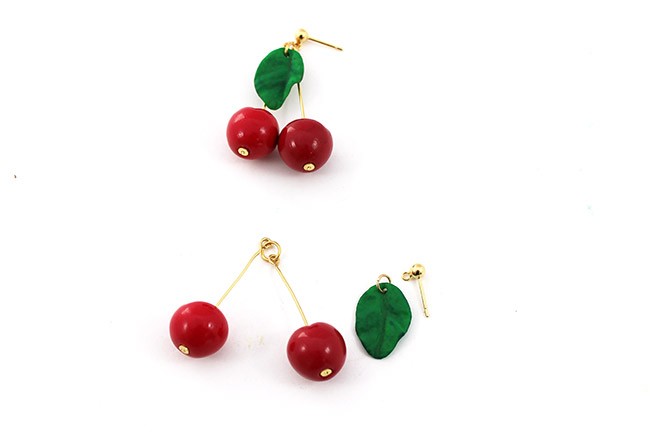 Orecchini in fimo color ciliegia : Tappa 9 Orecchini in fimo color ciliegia : Tappa 9