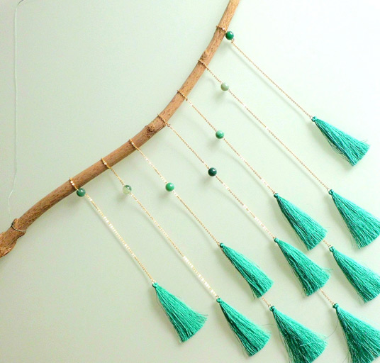 Bohemian Wall decoration with tassel : Tappa 6 Bohemian Wall decoration with tassel : Tappa 6
