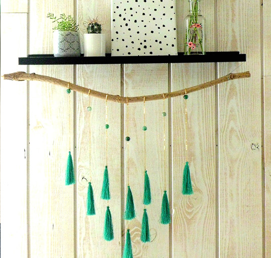 Bohemian Wall decoration with tassel : Tappa 8 Bohemian Wall decoration with tassel : Tappa 8