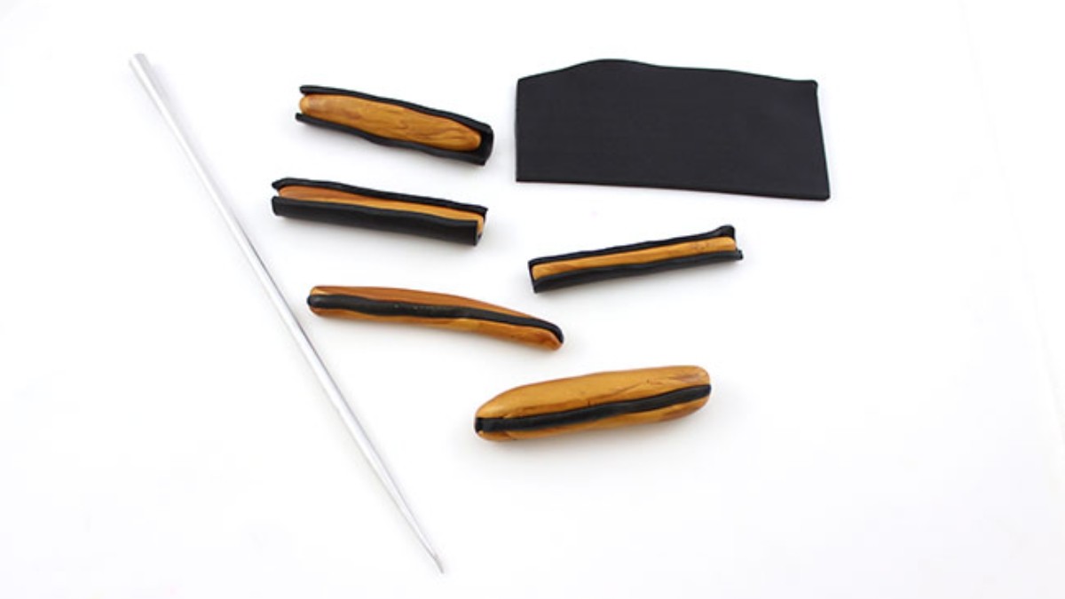 Set di gioielli in fimo con anatra leopardata : Tappa 2 Set di gioielli in fimo con anatra leopardata : Tappa 2