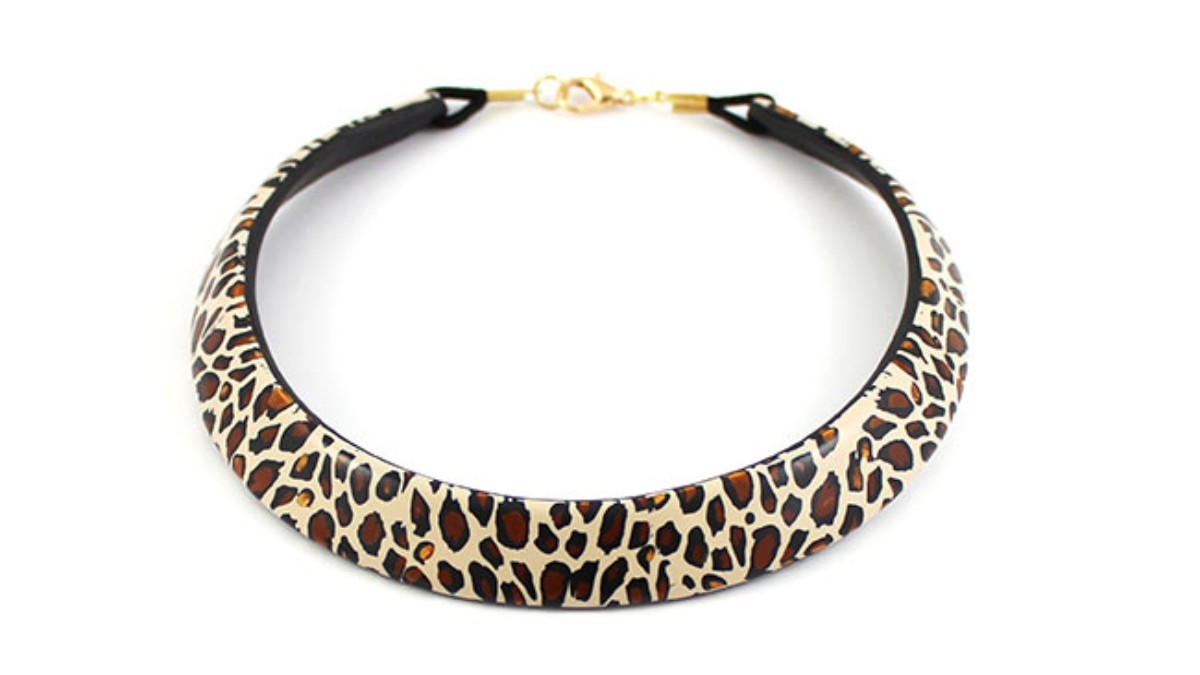 Set di gioielli in fimo con anatra leopardata : Tappa 17 Set di gioielli in fimo con anatra leopardata : Tappa 17