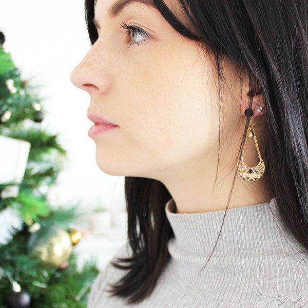 Schema Orecchini etnici placcati in oro