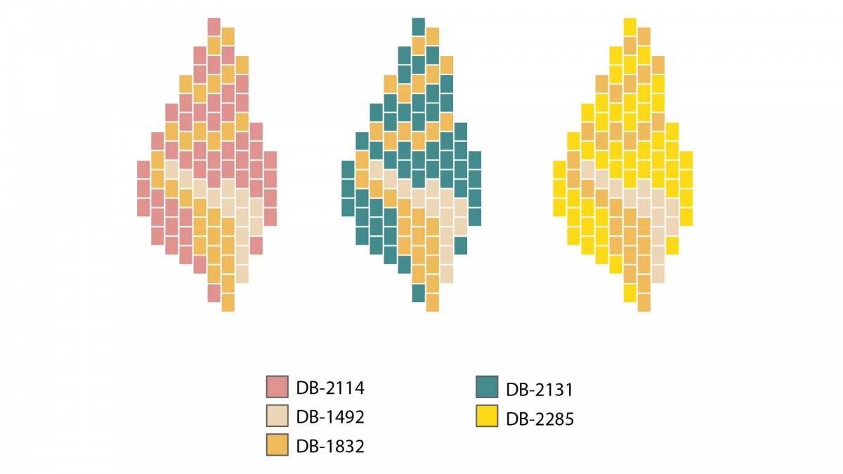 Schema Conchiglie fai da te Conch Beads Miyuki Weaving Brick Stitch