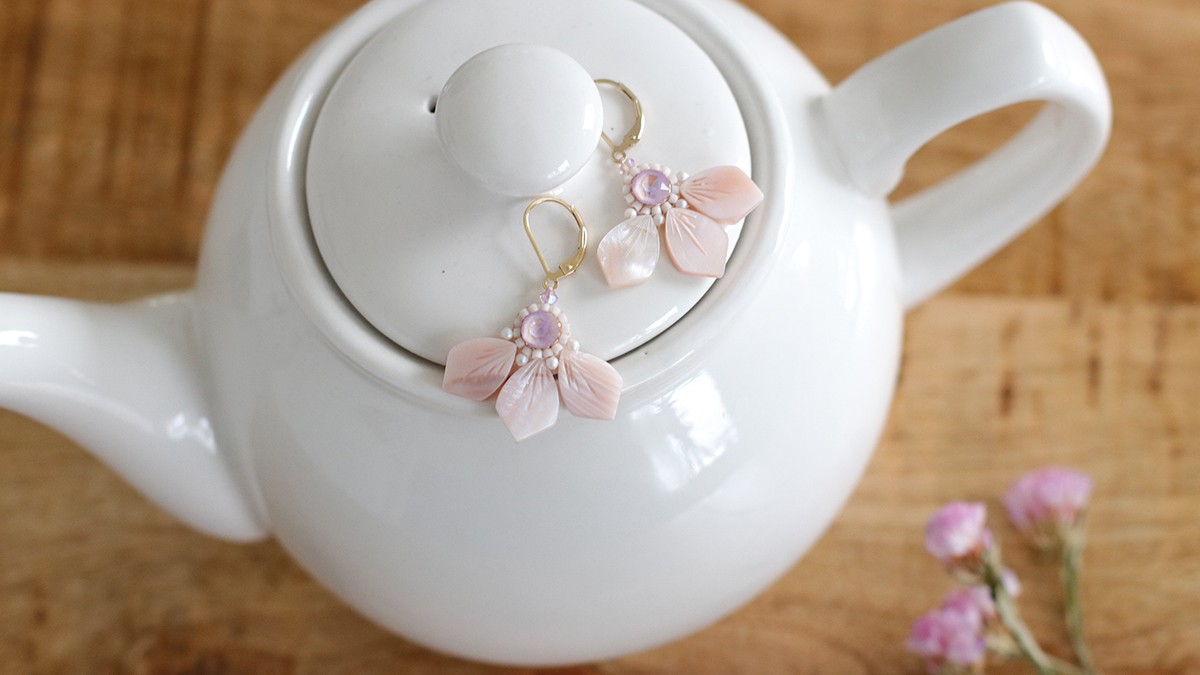 Orecchini in madreperla fai da te Miyuki e perle PureCrystal